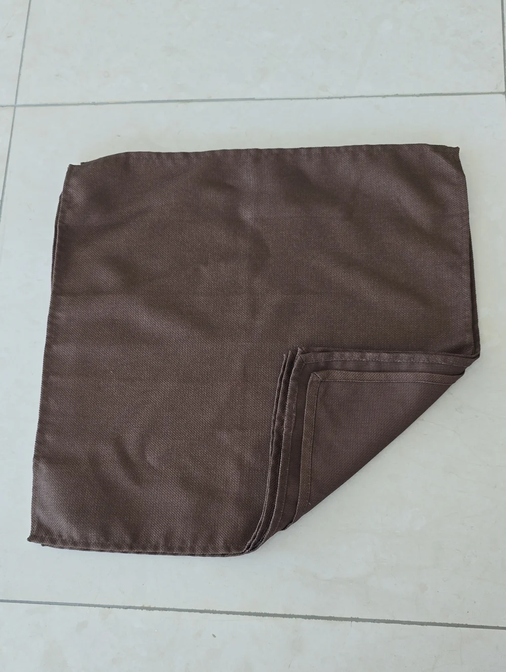 Set Of 5 Brown Solid Dinner Napkins